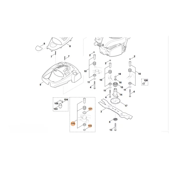 STIHL  Zestaw tłumik drgań 6375 007 1008